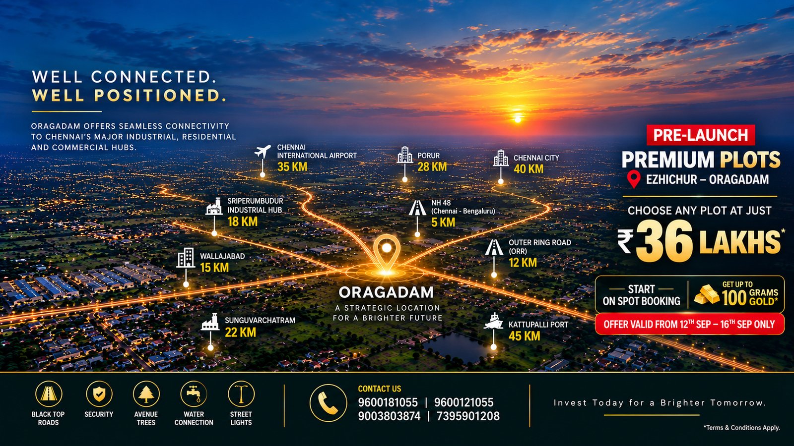 Premium residential plots at Ezhichur - Oragadam